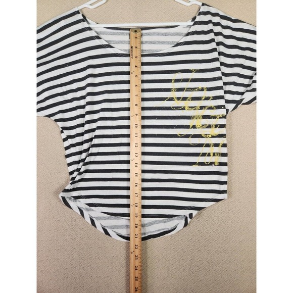 Volcom Shirt Womens XS Small Relaxed Striped Flowy Round Neck Short Sleeve - Picture 6 of 12